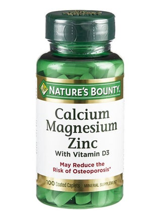 Calcium Magnesium Zinc Dietary Supplement - 100 Capsules