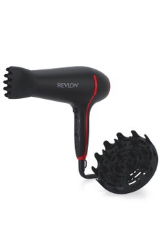Revlon 2000W SmoothStay Coconut Oil-Infused Hair Dryer - Black  - Image 1