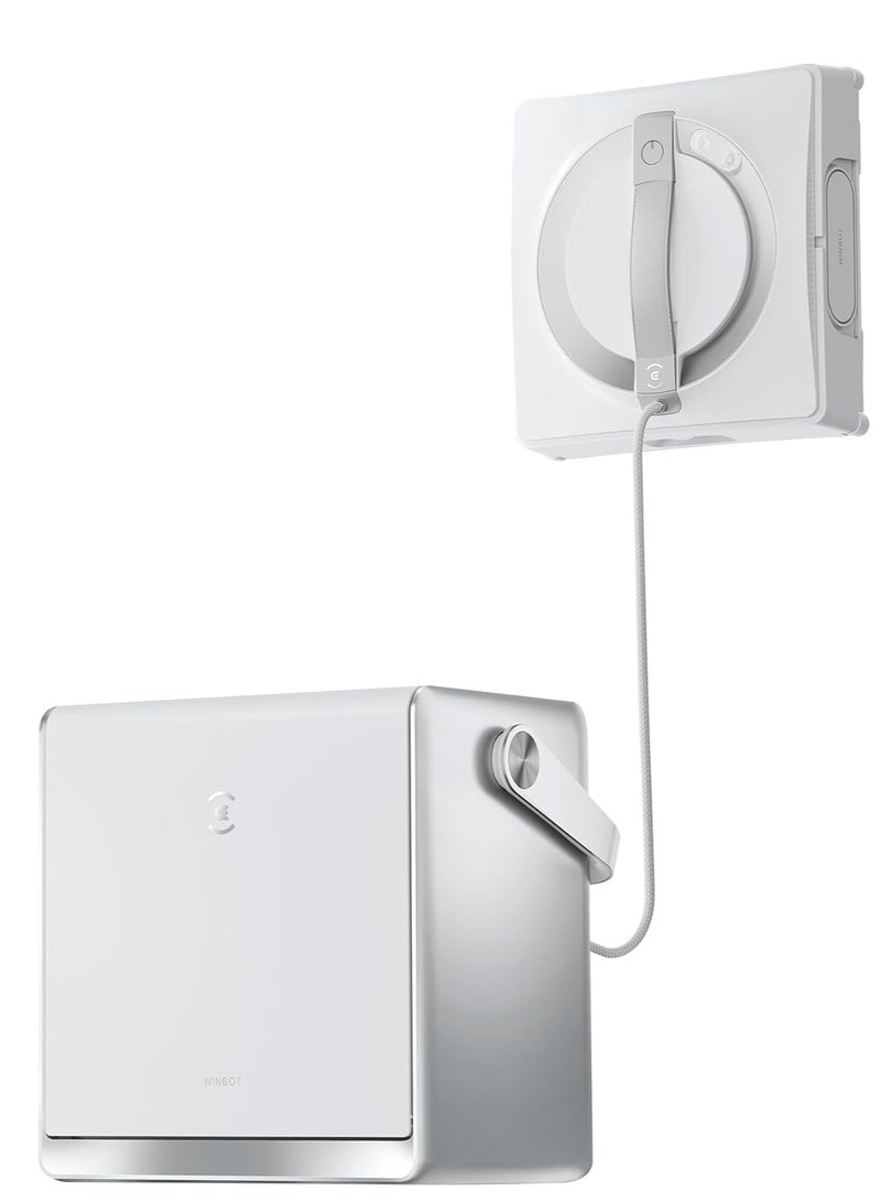 إيكوفاكس روبوت تنظيف النوافذ Winbot W2 Omni القابل للشرب، تنظيف ذكي مع تقنية رش بزاوية واسعة بثلاث فوهات، تخطيط مسار Win SLAM 4.0، تنظيف الحواف العميقة، قوة شفط 5500 باسكال - أبيض - Image 1