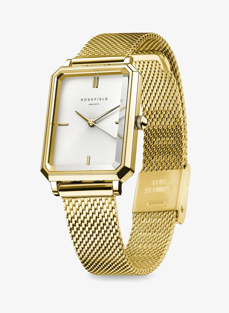 Rosefield  Rosefield Octagon XS Mesh White Gold Women Watch - OWGMG-O73 for Women | Best Price UAE