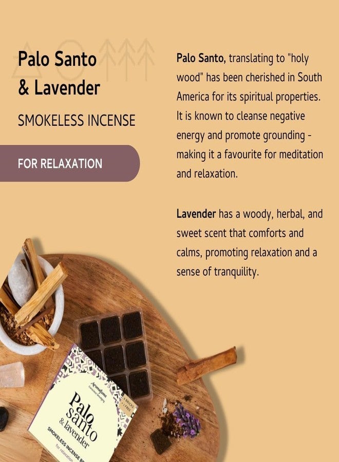 Aromafume Palo Santo & Lavender Smokeless Incense Bricks & Flower of Life Burner | 2x9 Bricks | Aromatherapy | Essential Oils Based | Natural Air fresheners for Home | Spiritual Smudging Meditation Accessories - Image 4