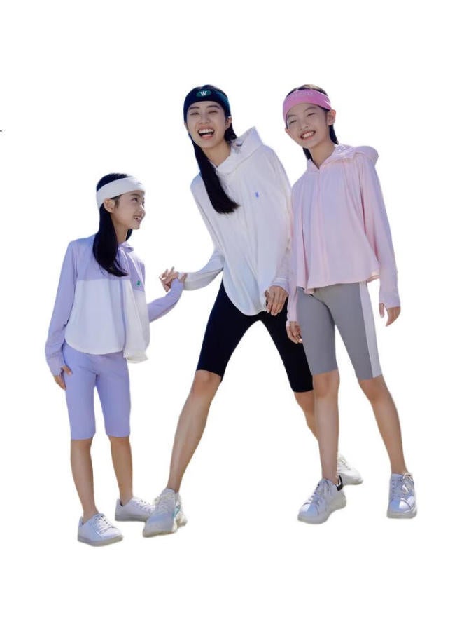 Annil Girls' Sun Protection Jacket Summer Ice-Cool Breathable Loose Elastic Sunscreen Coat - Image 2