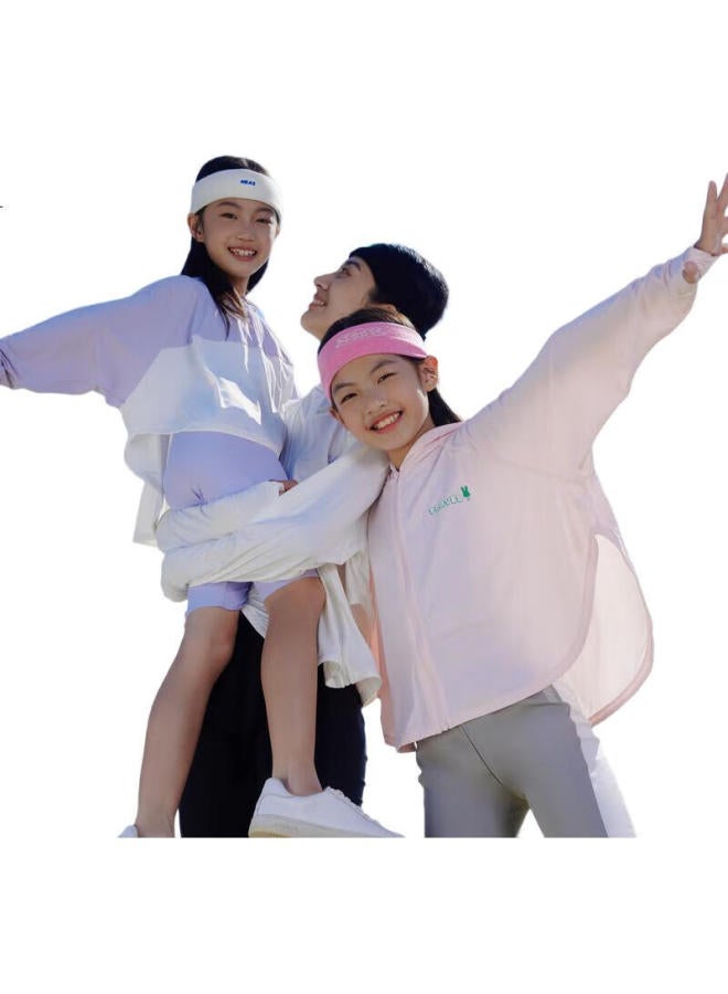 Annil Girls' Sun Protection Jacket Summer Ice-Cool Breathable Loose Elastic Sunscreen Coat - Image 1