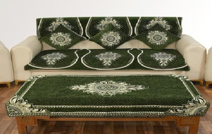 Laying Style™ Diwan Set of 8 Pieces Combo with Sofa Covers for Living Room 5 Seater and Center Table Cover - Image 4