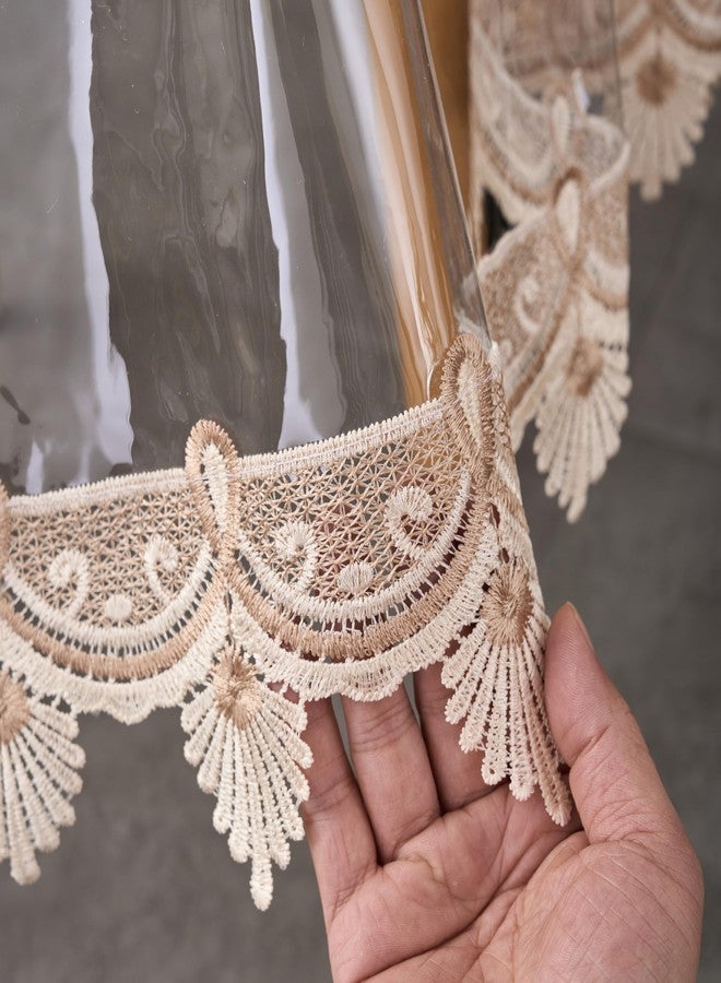 Pioggia غطاء طاولة من الفينيل الشفاف، مقاوم للماء والزيوت، مصنوع من مادة PVC، غطاء طاولة شفاف (مستطيل 60 بوصة × 108 بوصة) - Image 5