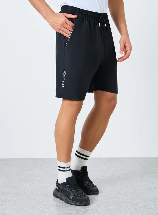 Styli Men Black Regular Fit Shorts