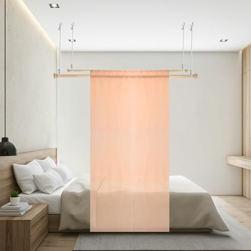 Beyeutao Wood Bed Canopy Frame 63 inches Bed Curtains Frame Solid Wooden Bed Poles Hanging Bed Poles Canopy Bed Frame Play Tent Frame Suitable for All Beds. - Image 3