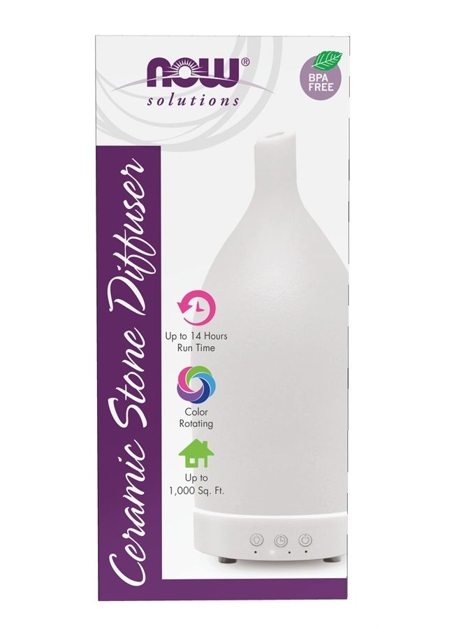 now Essential Oils, Ultrasonic Ceramic Stone Oil Diffuser, Extremely Quiet, Easy To Clean - Image 1