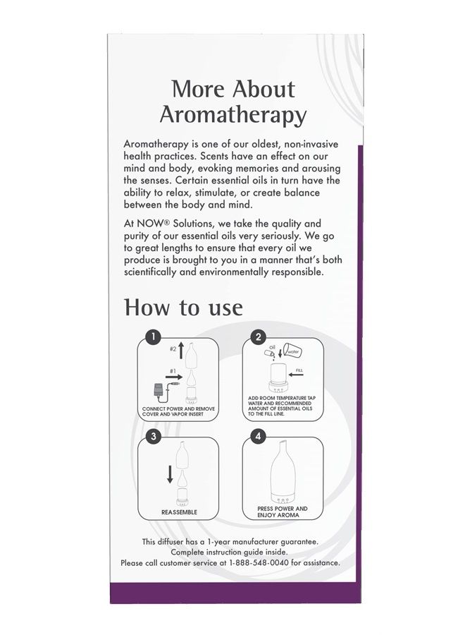 now Essential Oils, Ultrasonic Ceramic Stone Oil Diffuser, Extremely Quiet, Easy To Clean - Image 3