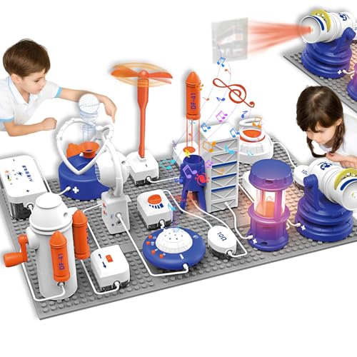 VLGOEM Science STEM Kits for Kids Electronics Exploration Kit 66 Pcs DIY Circuit Parts Over 1200 Projects STEM Educational Toy Gifts for Kids Boys Girls Ages 3 4 5 6 7 8 9 10 11 12 Color Project Manual - Image 1