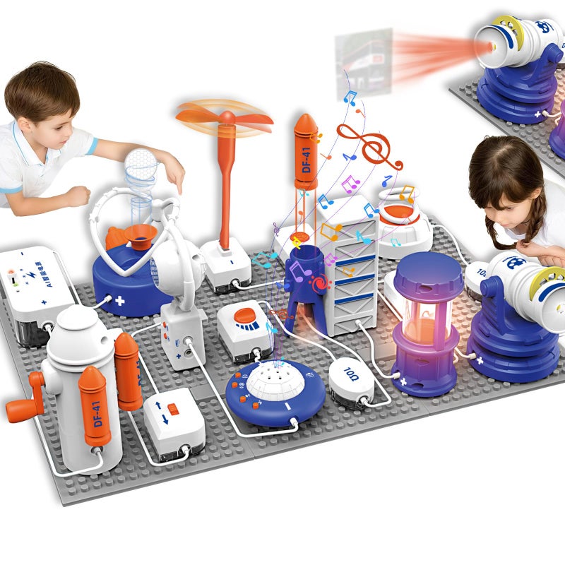 VLGOEM Science STEM Kits for Kids Electronics Exploration Kit 66 Pcs DIY Circuit Parts Over 1200 Projects STEM Educational Toy Gifts for Kids Boys Girls Ages 3 4 5 6 7 8 9 10 11 12 Color Project Manual - Image 2