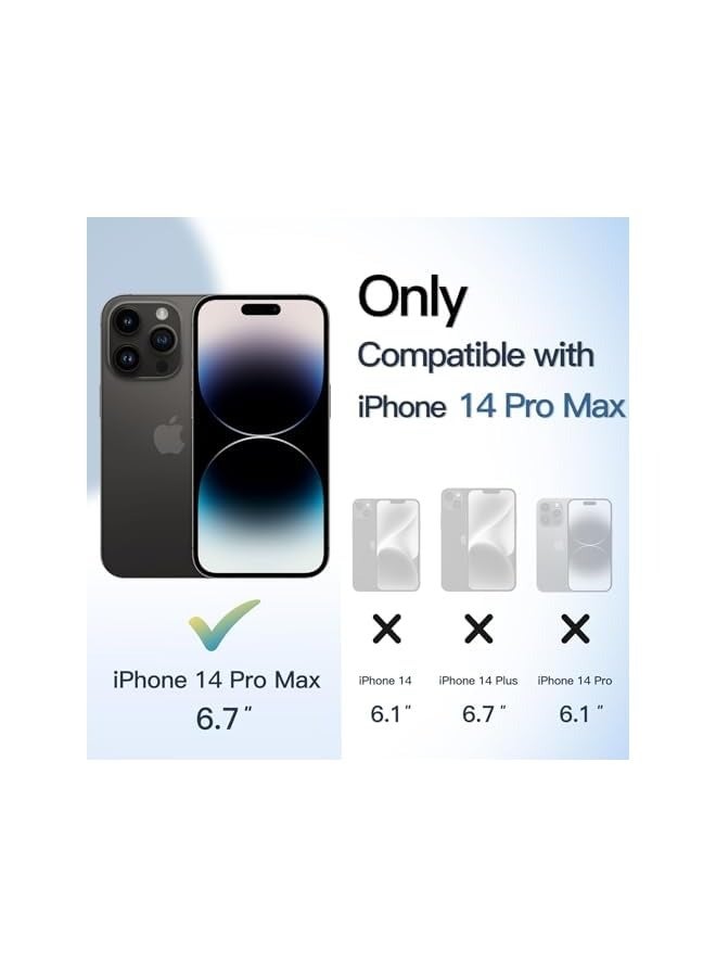 Jetech Magnetic Case for iPhone 14 Pro Max 6.7-Inch Compatible with MagSafe, Shockproof Phone Bumper Cover, Solid Color Matte TPU Frame, Anti-Scratch Clear Back (Space Black) - Image 2