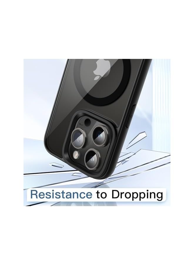 Jetech Magnetic Case for iPhone 14 Pro Max 6.7-Inch Compatible with MagSafe, Shockproof Phone Bumper Cover, Solid Color Matte TPU Frame, Anti-Scratch Clear Back (Space Black) - Image 5