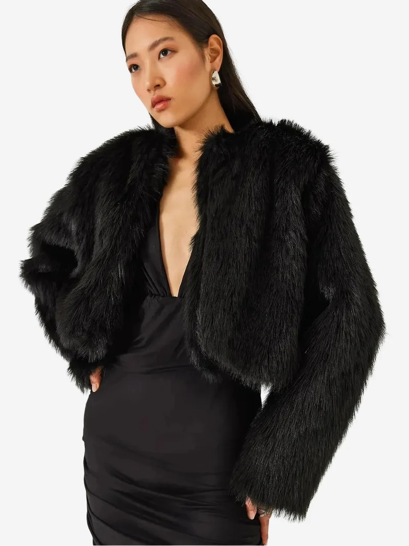 بيانكو لوتشي معطف فرو صناعي قصير من لوكسي