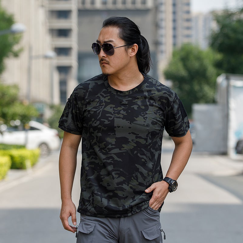 Tactical Quick-Dry T-Shirt Set Summer Men python camouflage  - Image 2
