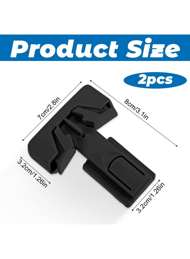 مولين قفل ثلاجة مولين، قطعتان، مقاوم للأطفال، قفل باب الثلاجة/الفريزر، أمان الحيوانات الأليفة، يُغلق تلقائيًا عند إغلاق الباب، لا يتطلب أدوات وسهل التركيب (أسود) - Image 1