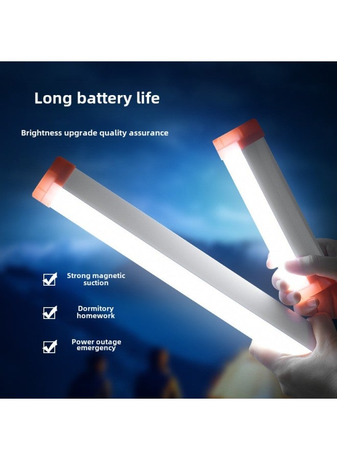 LED شحن الطوارئ في السوق الليلي كشك التخييم شحن مصباح العمل المغناطيسي المحمول إضاءة الهاتف المحمول المنزلية - الطاقة: 35 وات (بطارية 2000 * 2، عمر البطارية 9-12 ساعة مع كابل بيانات هواوي) - Image 3