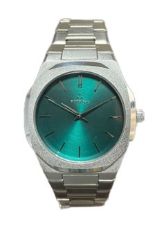Fitron Men's Silver Wrist Watch with Green Dial  - Image 1