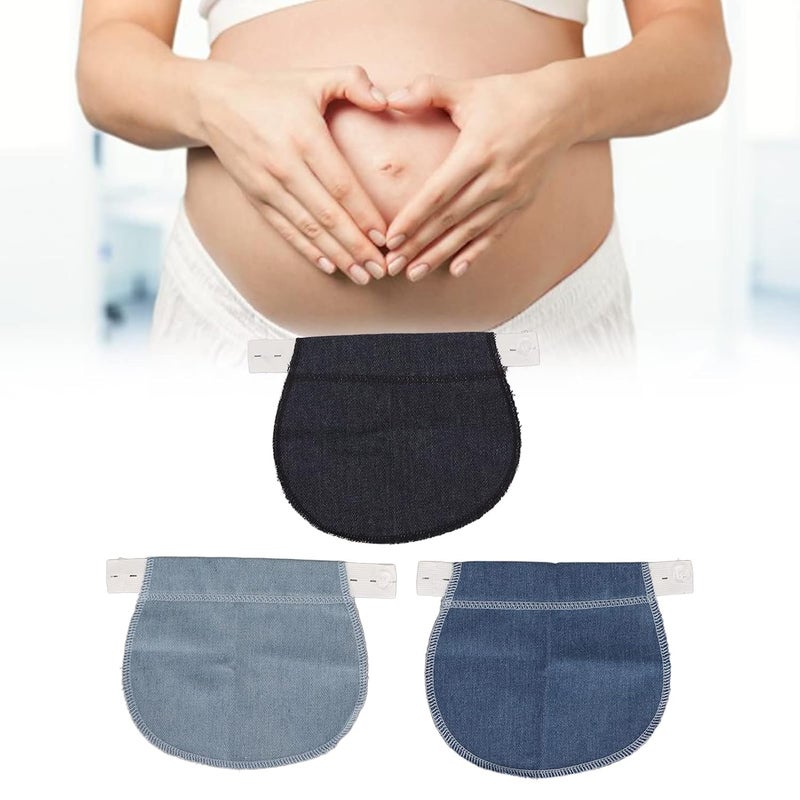 comfrt 3pcs Maternity Pants Extender, Adjustable Waist Extenders, Professional Portable Soft Elastic Pregnancy Waistband Extender - Image 1