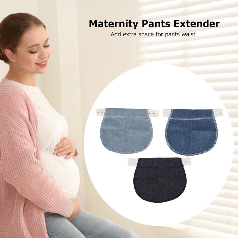 comfrt 3pcs Maternity Pants Extender, Adjustable Waist Extenders, Professional Portable Soft Elastic Pregnancy Waistband Extender - Image 2