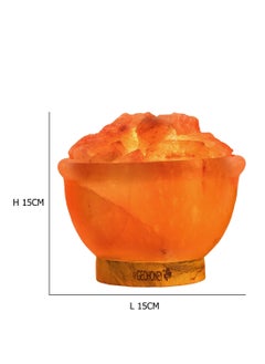 GEOHONEY Geohoney - Himalayan Salt Fire Bowl Lamp with Glowing Salt Crystals  - Image 3