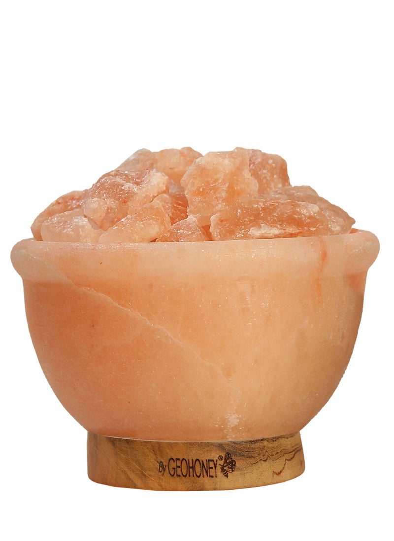 GEOHONEY - Geohoney - Himalayan Salt Fire Bowl Lamp with Glowing Salt Crystals - Image 1