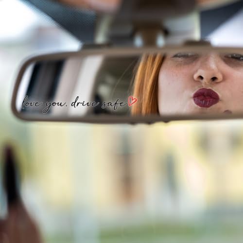 TIIMGCOO 3X Love You, Drive Safe Holographic Car Mirror Decal Stickers for Cars Rearview Decal for Women Cute Decals Vinyl Affirmation Stickers for Window, Tumbler and Water Bottle (Black) - Image 3