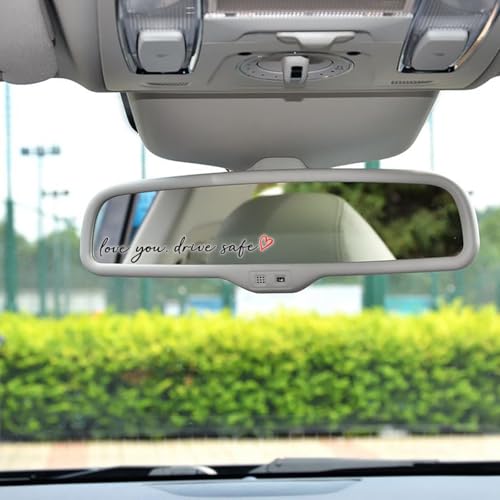 TIIMGCOO 3X Love You, Drive Safe Holographic Car Mirror Decal Stickers for Cars Rearview Decal for Women Cute Decals Vinyl Affirmation Stickers for Window, Tumbler and Water Bottle (Black) - Image 5