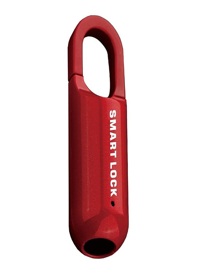 OLSIC Alloy Steel Mini Smart Fingerprint Lock Biometric USB Rechargeable Padlock Chip Anti-Theft,For Luggage Box Bag (RED) - Image 1