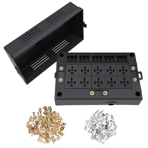 Weasch 12V Fuse Relay Box, 10 Slots Relay Holder 15 Slots ATC/ATO Fuse Holder, Universal Fuse and Relay Box Block, for Cars Truck Marine Boat Jeep - Image 1