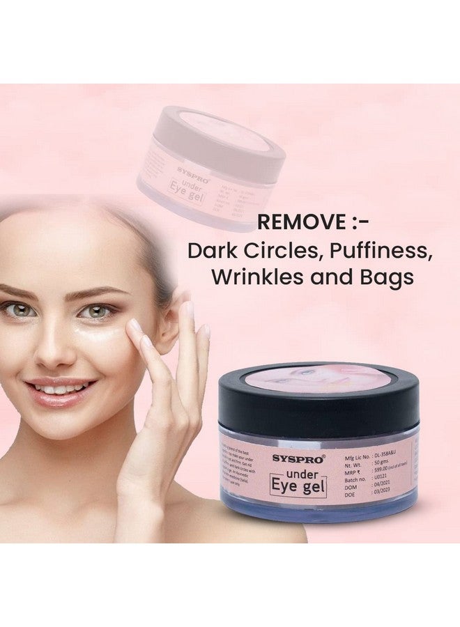 SYSPRO Under Eye Cream Gel For Dark Circles, Puffy Eyes, Wrinkles & Removal Of Fine Lines For Women & Men (50 Gram) - Image 2