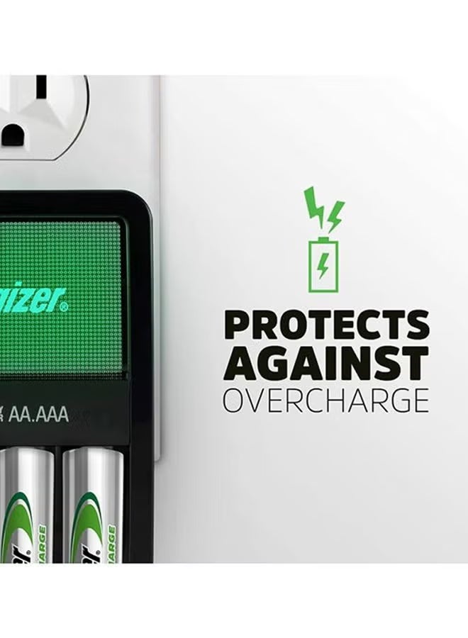إنرجايزر انرجايزر شاحن بطارية (يتضمن 4 بطاريات ايه ايه/ميجنون 2000 ميلي امبير في الساعة) - Image 4