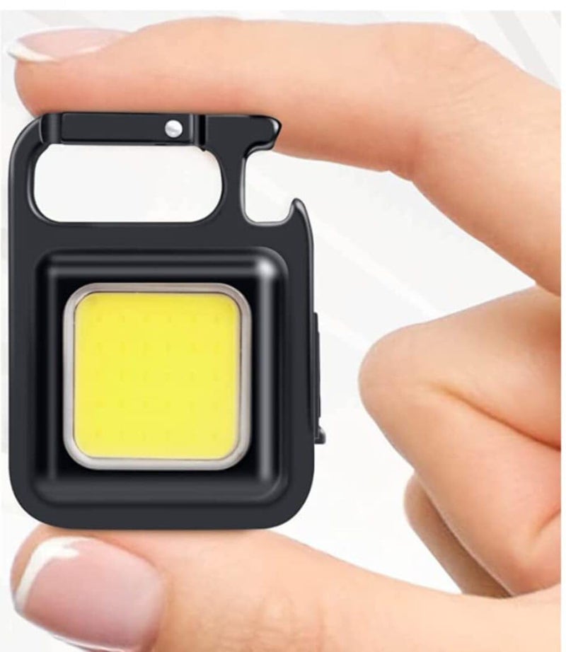 TLBS Keychain Mini Flashlight with 4 Light ModesUltralight Portable Pocket Light with Folding Bracket Bottle Opener and Magnet Base for Camping Walking - Image 5