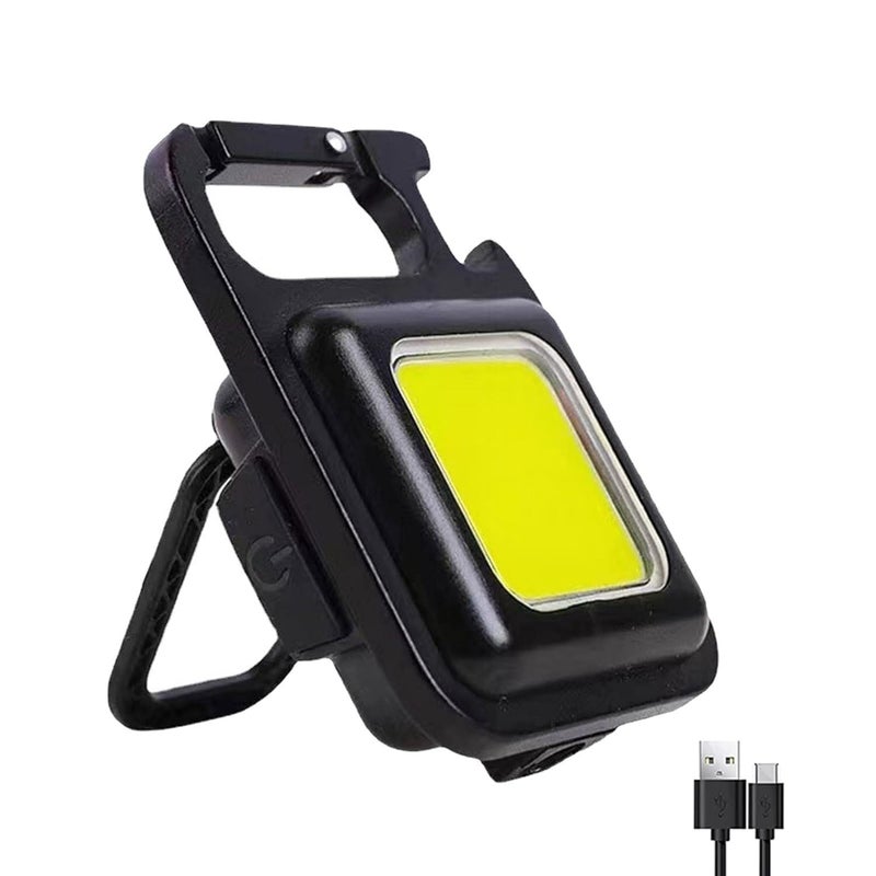 TLBS Keychain Mini Flashlight with 4 Light ModesUltralight Portable Pocket Light with Folding Bracket Bottle Opener and Magnet Base for Camping Walking - Image 3
