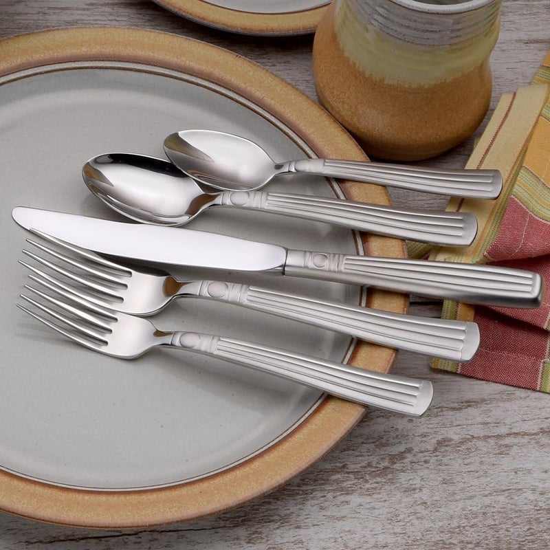 Liberty Tabletop Lincoln 65piece 1810 Flatware Set for 12 Includes Serving Pieces Made in USA - Image 5
