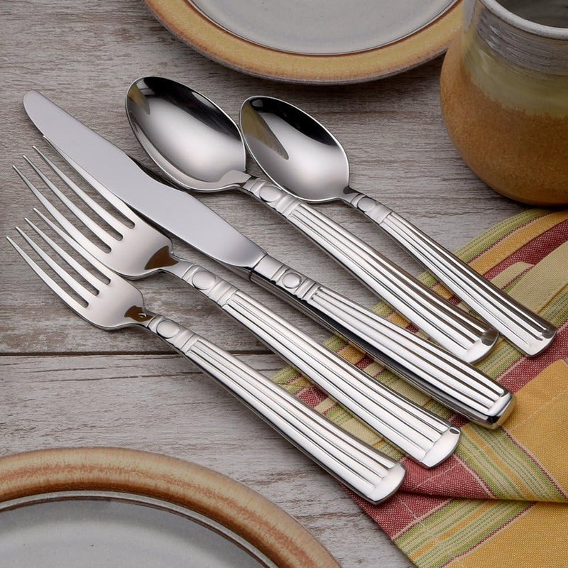 Liberty Tabletop Lincoln 65piece 1810 Flatware Set for 12 Includes Serving Pieces Made in USA - Image 4