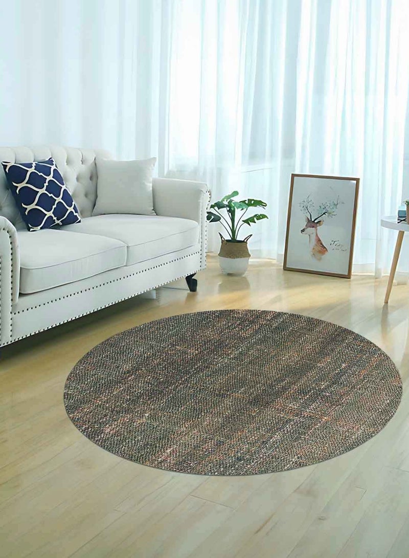EVELYN - JUTE RUG - 150 CM ROUND- OLIVE - Image 1