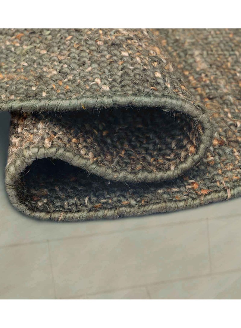 EVELYN - JUTE RUG - 150 CM ROUND- OLIVE - Image 2