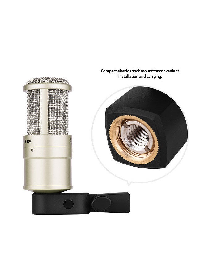 TAKSTAR - PC-K200 Cardioid-directional Condenser Recording Microphone Metal Structure Wide Frequency Response with Shock Mount for Network Karaoke Live Broadcast Personal Recording Instrument Recording - Image 1