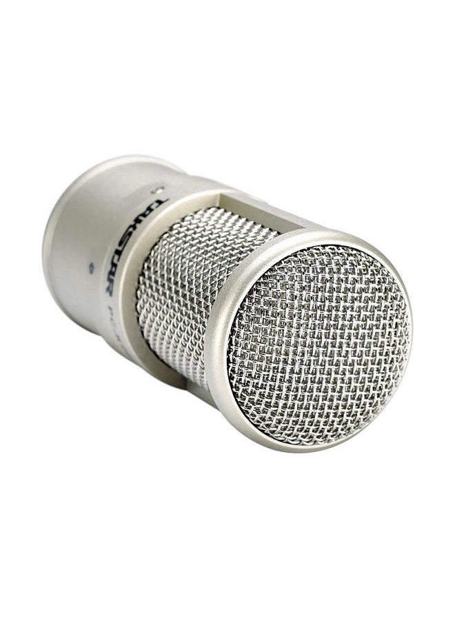 TAKSTAR - PC-K200 Cardioid-directional Condenser Recording Microphone Metal Structure Wide Frequency Response with Shock Mount for Network Karaoke Live Broadcast Personal Recording Instrument Recording - Image 1