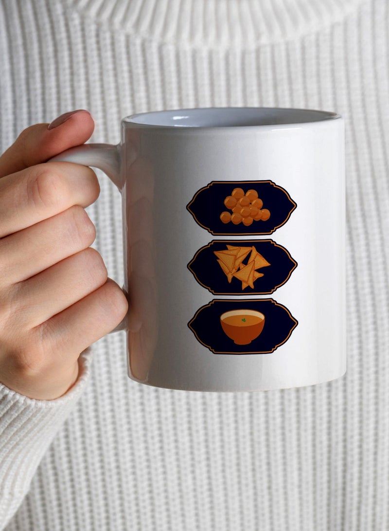 لوحة كوب ١١ أونصة من السيراميك بتصميم مأكولات رمضانية - Image 3