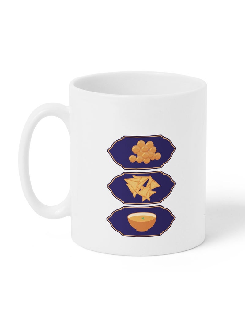 لوحة كوب ١١ أونصة من السيراميك بتصميم مأكولات رمضانية - Image 4