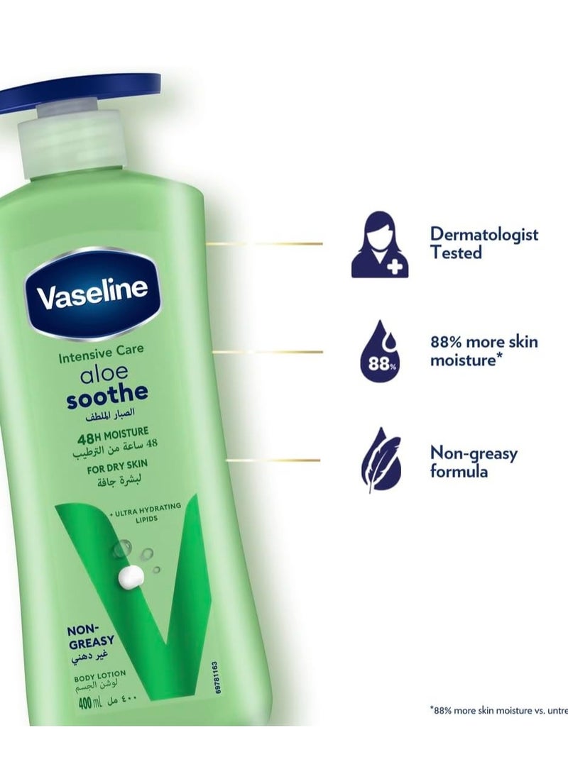 فازلين لوشن فازلين للجسم بخلاصة الصبار، 2 × 400 مل - Image 4