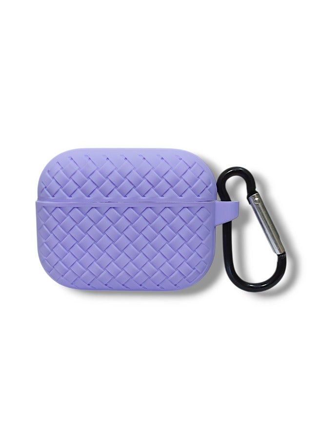 AirPods Pro 2 Silicone Case with Stylish Ribbed Design - Light Purple  - Image 2