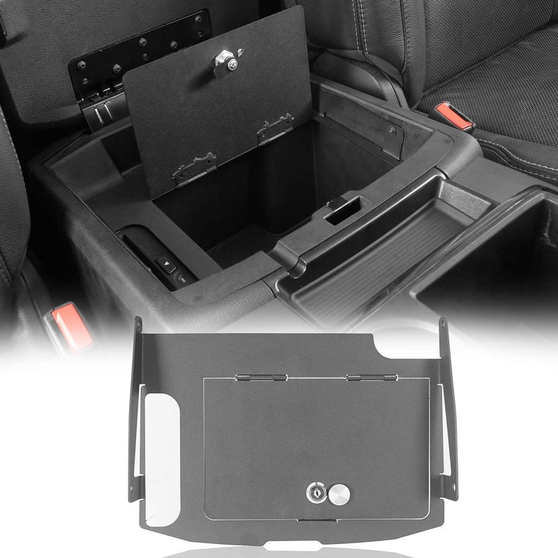 Hooke Road RAM 1500 Security Console Safe Locking Vault Box Center Console Interior Storage for Dodge RAM 1500 0918 Pickup Truck