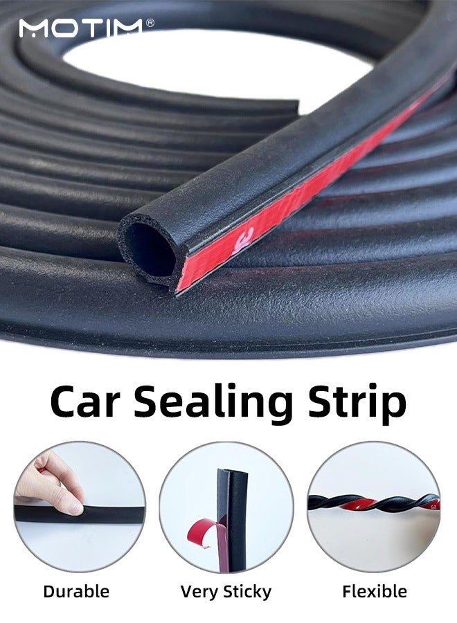Motim 10M/32.8FT, D Shape Car Seal Strip, Car Door Weather Stripping, Flexible Self Adhesive Rubber Weatherstrip Seal Strip, Soundproof Waterproof Fit Most Car Truck SUV RV - Image 2