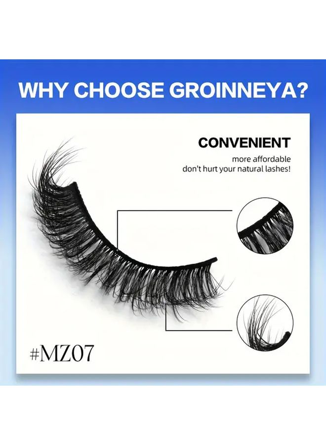 10 Pairs Faux Mink False Eyelashes Natural Fluffy Volumized Look Extension MZ15 - Image 5
