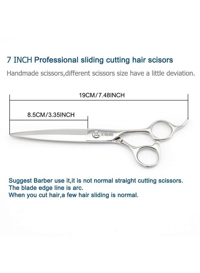 KINSARO Barber Scissors 7" Professional Sliding Hair Scissors Willow Shape Sliding Hair Shears Professional Sliding Haircut Shears Razor Edge 440c Barber Shears KINSARO - Image 2