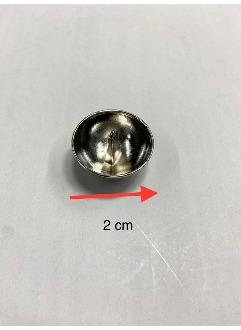 Karan Tuhafiye - Karan Haberdashery Jacket Trench Coat Button Domed Special Coating Silver 6 Piece Set 1.8 cm - Image 1