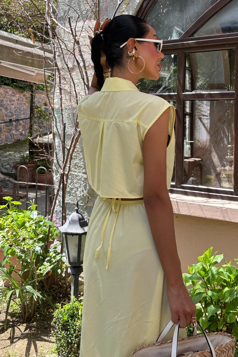 Weshaya فستان نسائي أصفر - Image 4
